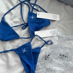 Blue Triangle Bikini Set